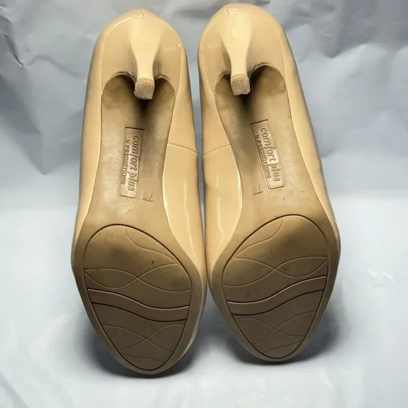 Comfort Plus by Predictions Women’s Nude Color Heels Shoes - Picture 4 of 10